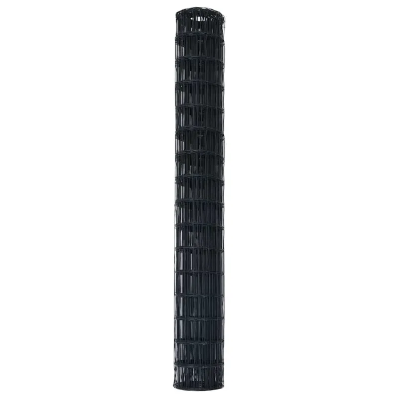 Euro tvora Pilka 1,6 x 10 m PVC padengta geležis