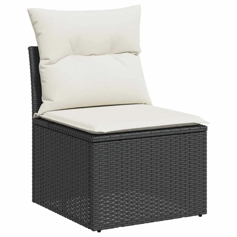 Sofoksen 6-os osia setti, mukaan pehmusteet, musta, polyrattana
