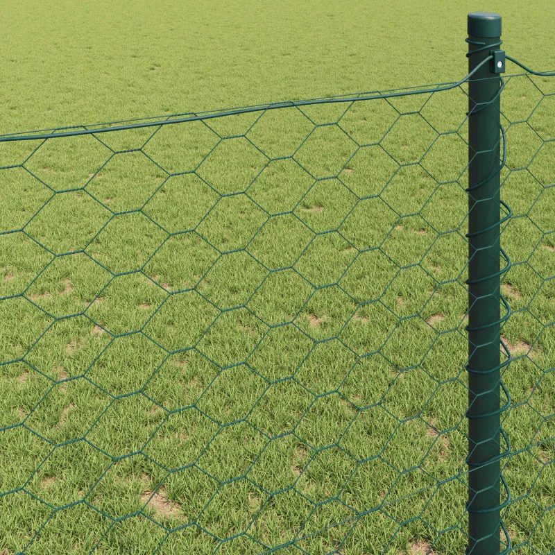 Heksagoninė tvora Žalia 0,4 x 10 m PVC