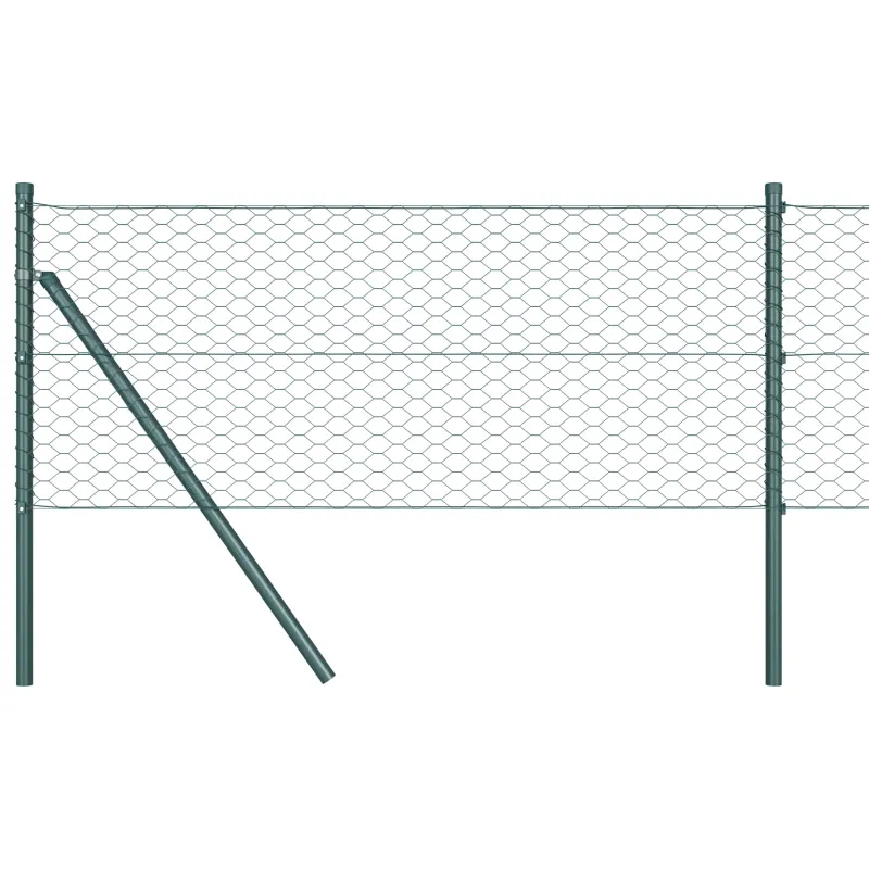 Heksagoninė tvora Žalia 0,5 x 10 m PVC
