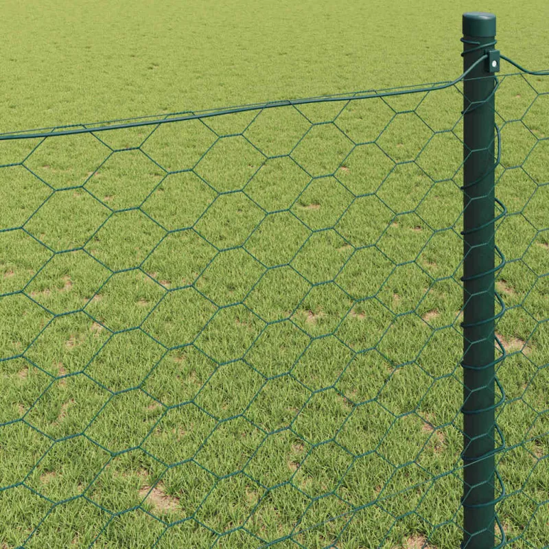 Heksagoninė tvora Žalia 0,8 x 100 m PVC