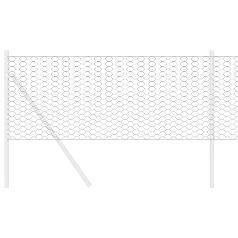 Heksagoninė tvora Pilka 0,8 x 10 m PVC