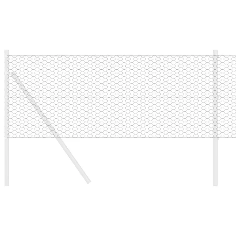 Heksagoninė tvora Pilka 0,8 x 25 m PVC