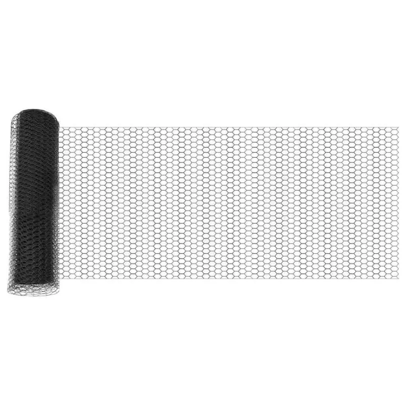 Heksagoninė tvora Pilka 0,4 x 50 m PVC