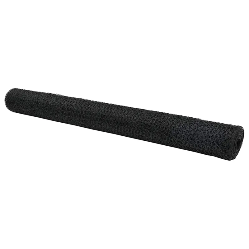 Heksagoninė tvora Pilka 1 x 50 m PVC