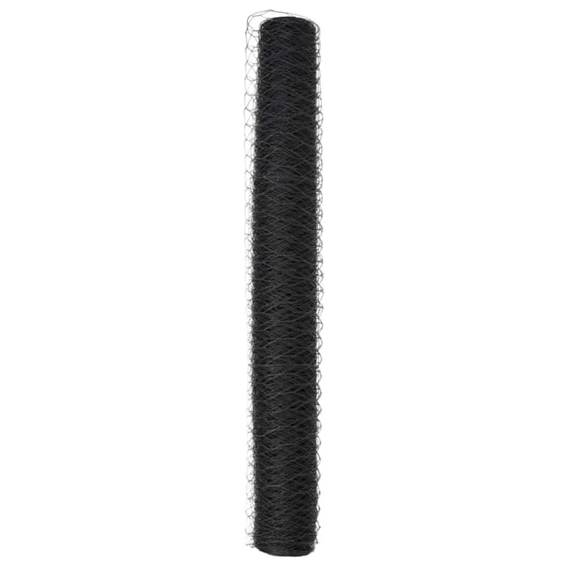 Heksagoninė tvora Pilka 1,2 x 50 m PVC