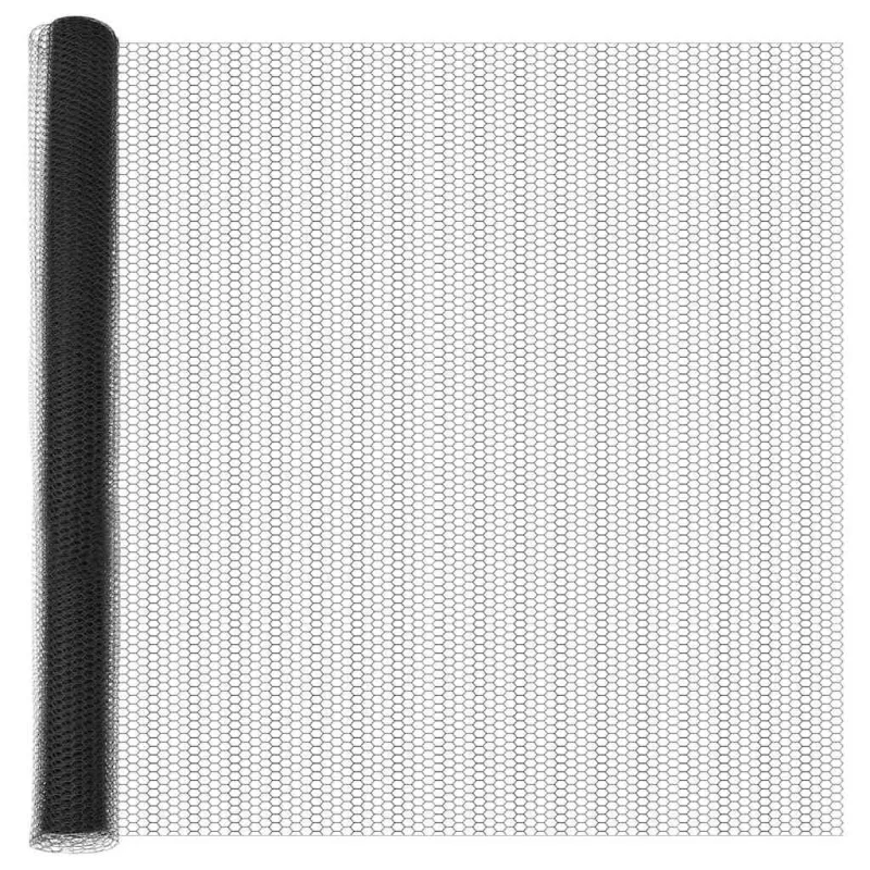 Heksagoninė tvora Pilka 1,5 x 50 m PVC
