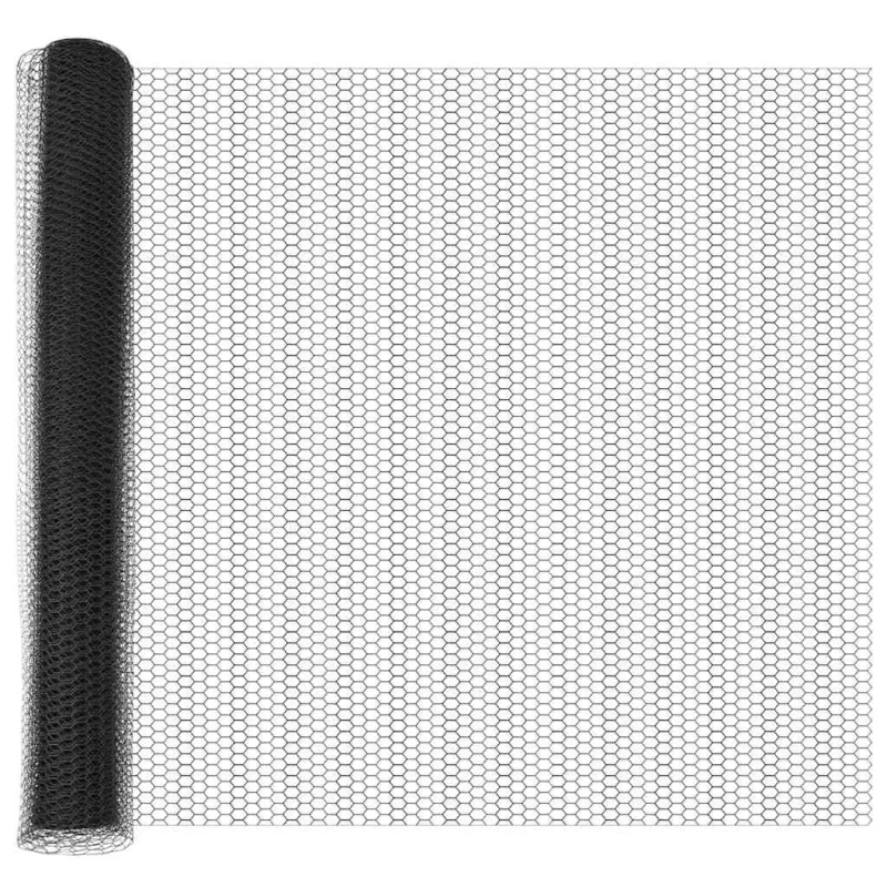 Heksagoninė tvora Pilka 1 x 100 m PVC