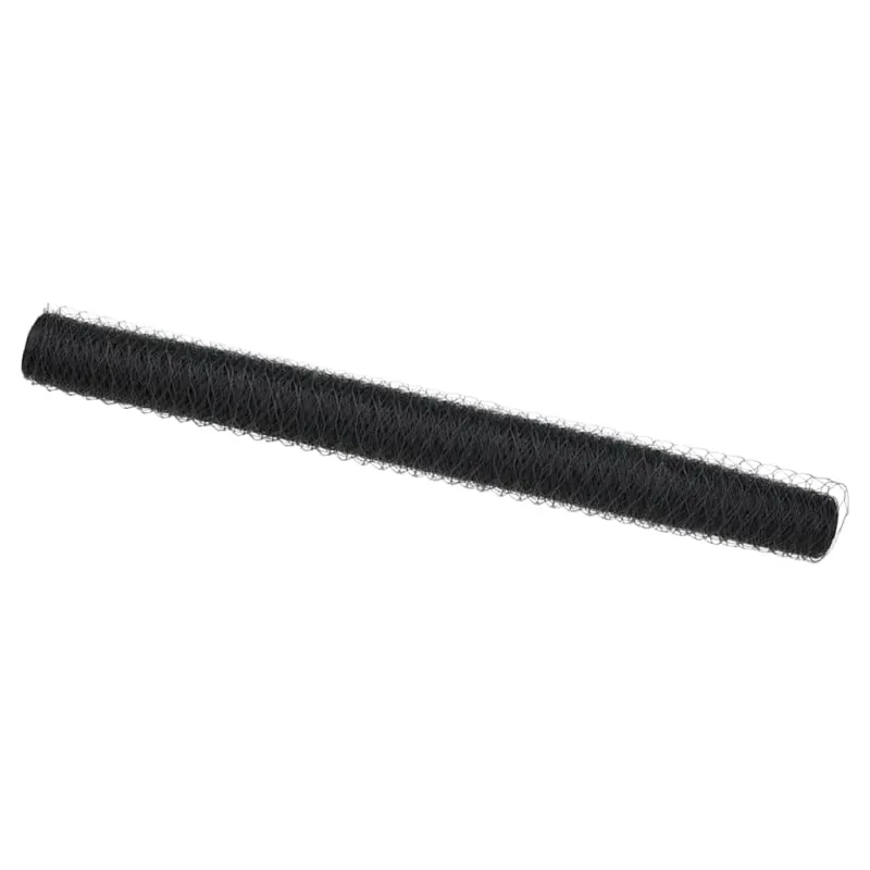 Heksagoninė tvora Pilka 1,5 x 100 m PVC