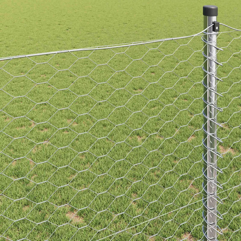 Heksagoninė tvora Sidabro 0,8 x 50 m Galvanizuotas plienas
