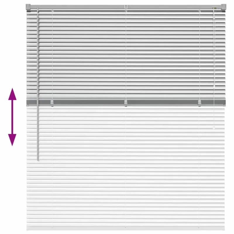 Venecijietiškos žaliuzės Sidabro 130 x 110 cm Aliuminis
