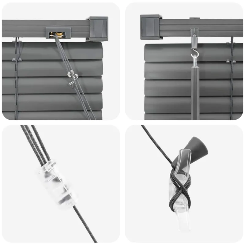 Venecijietiškos žaliuzės Tamsiai pilka 175 x 140 cm Aliuminis
