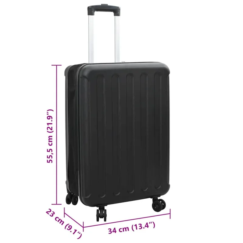 Lagaminas su užraktu Juoda 34 x 23 x 55.5 cm ABS plastikas