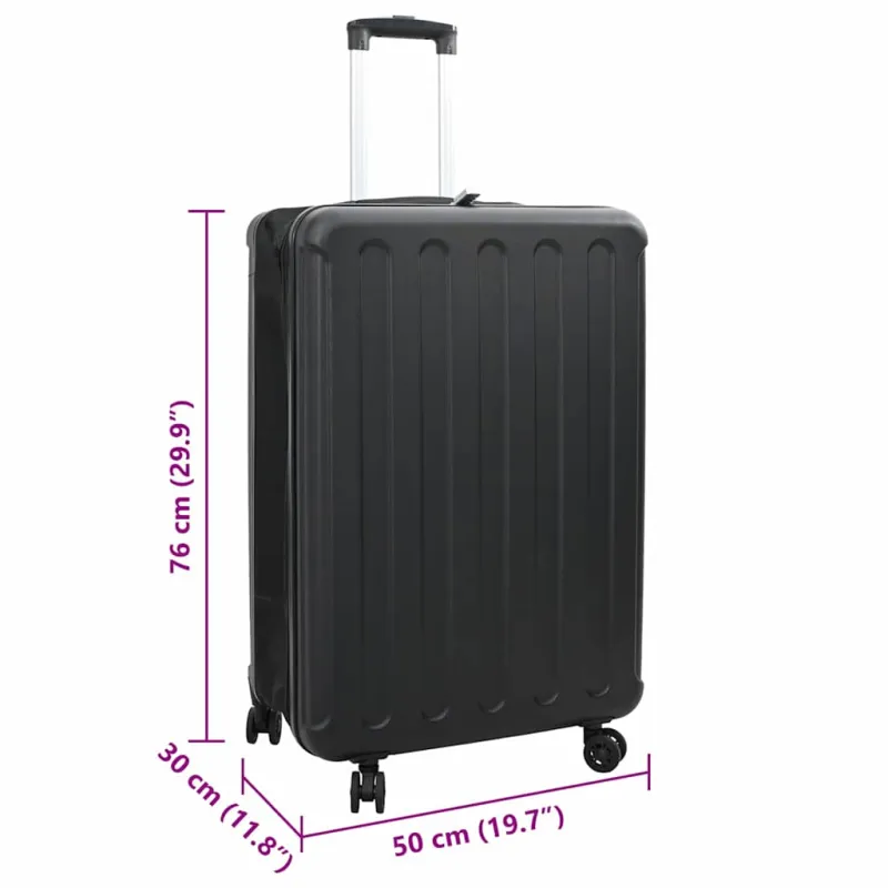 Lagaminas su užraktu Juoda 50 x 30 x 76 cm ABS plastikas