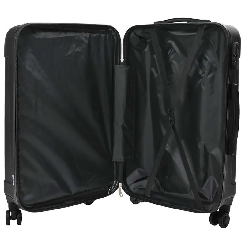 Lagaminas su užraktu 3 pcs Juoda 50 x 31 x 78 cm ABS plastikas
