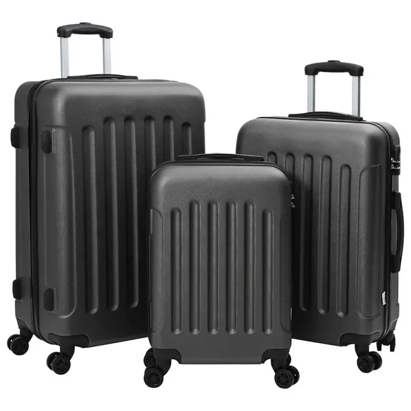 Lagaminas 3 pcs Tamsiai pilka 50 x 31 x 78 cm ABS plastikas