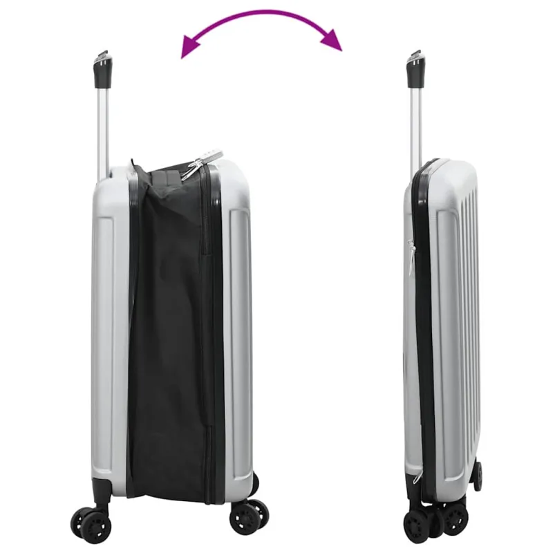 Lagaminas su užraktu Sidabro 34 x 23 x 55.5 cm ABS plastikas