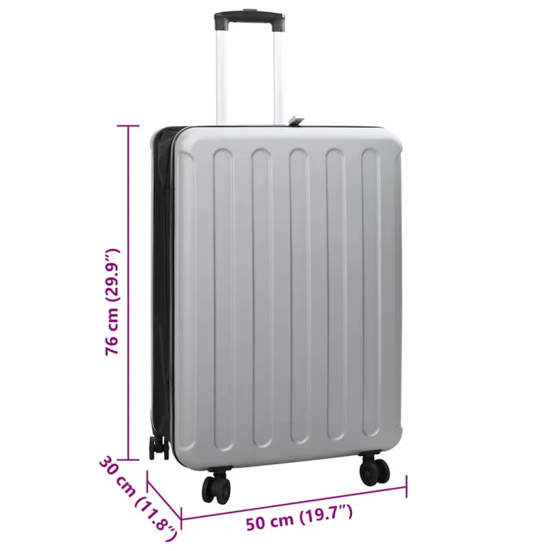 Lagaminas su užraktu Sidabro 50 x 30 x 76 cm ABS plastikas