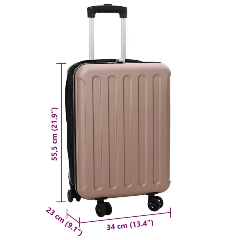 Lagaminas rožinis auksas 34 x 23 x 55.5 cm ABS plastikas