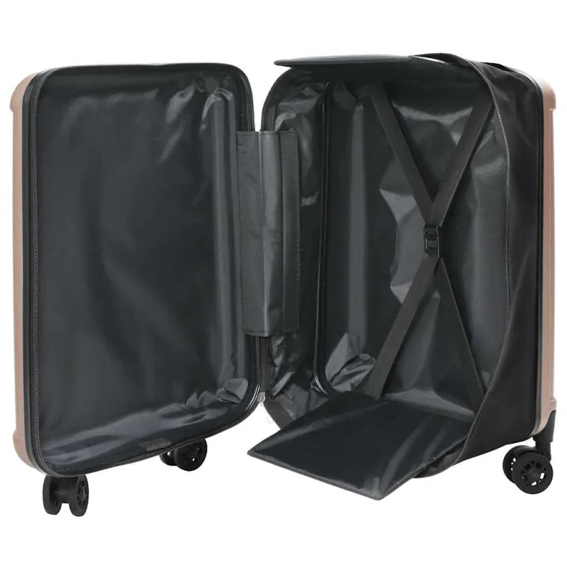Lagaminas rožinis auksas 43 x 27 x 66 cm ABS plastikas