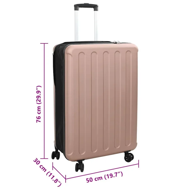 Lagaminas rožinis auksas 50 x 30 x 76 cm ABS plastikas