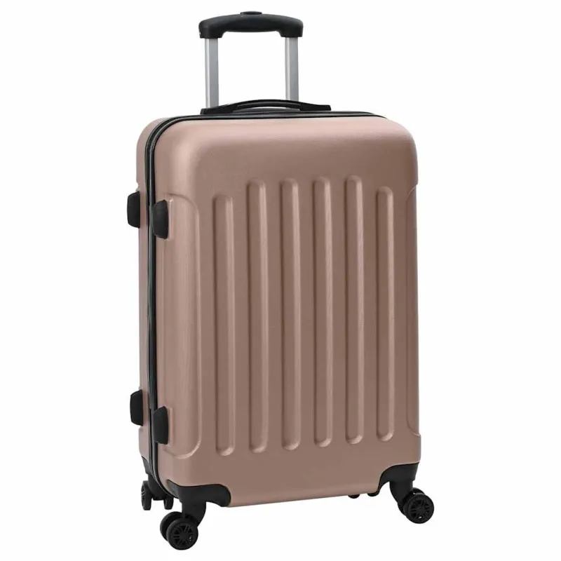 Lagaminas 3 pcs Rožinė aukso 50 x 31 x 78 cm ABS plastikas