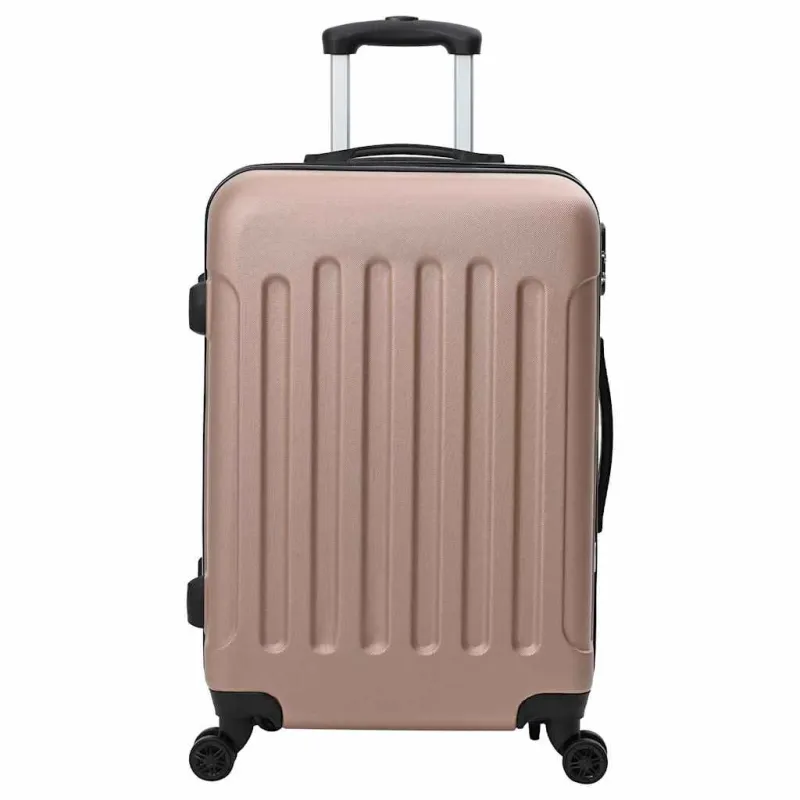 Lagaminas 3 pcs Rožinė aukso 50 x 31 x 78 cm ABS plastikas