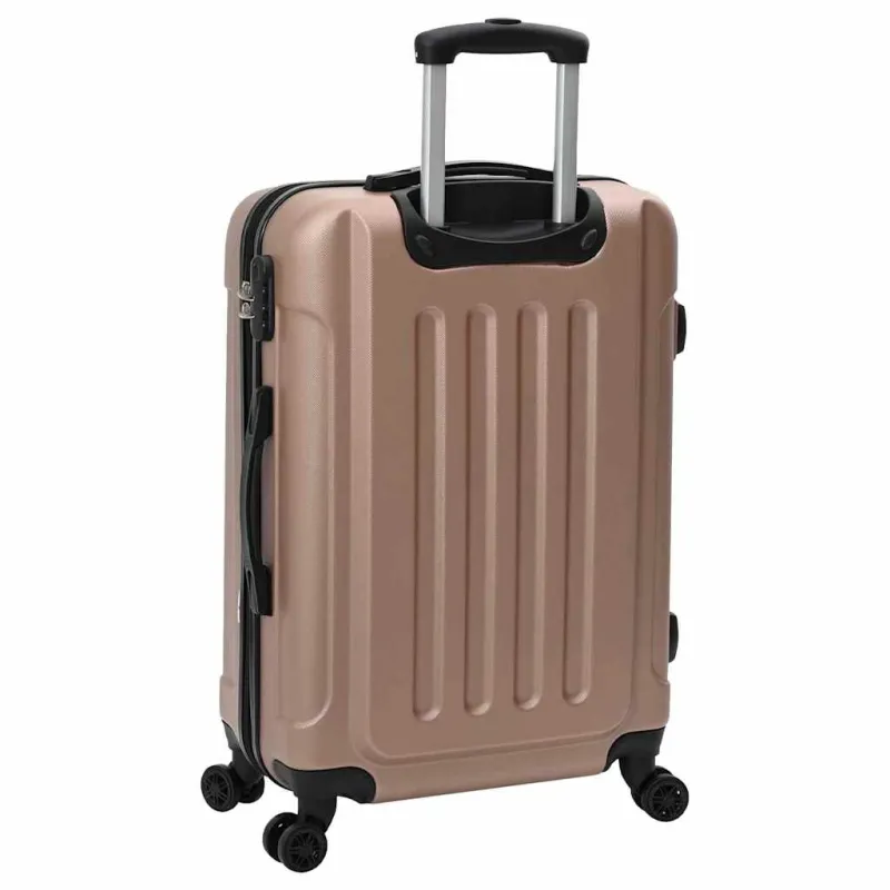 Lagaminas 3 pcs Rožinė aukso 50 x 31 x 78 cm ABS plastikas