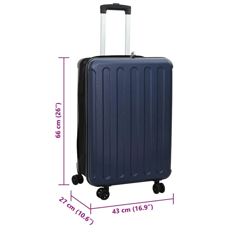 Lagaminas su užraktu Tamsi mėlyna 43 x 27 x 66 cm ABS plastikas