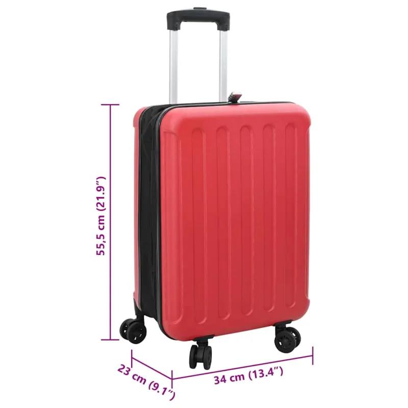 Lagaminas su užraktu Raudona 34 x 23 x 55.5 cm ABS plastikas