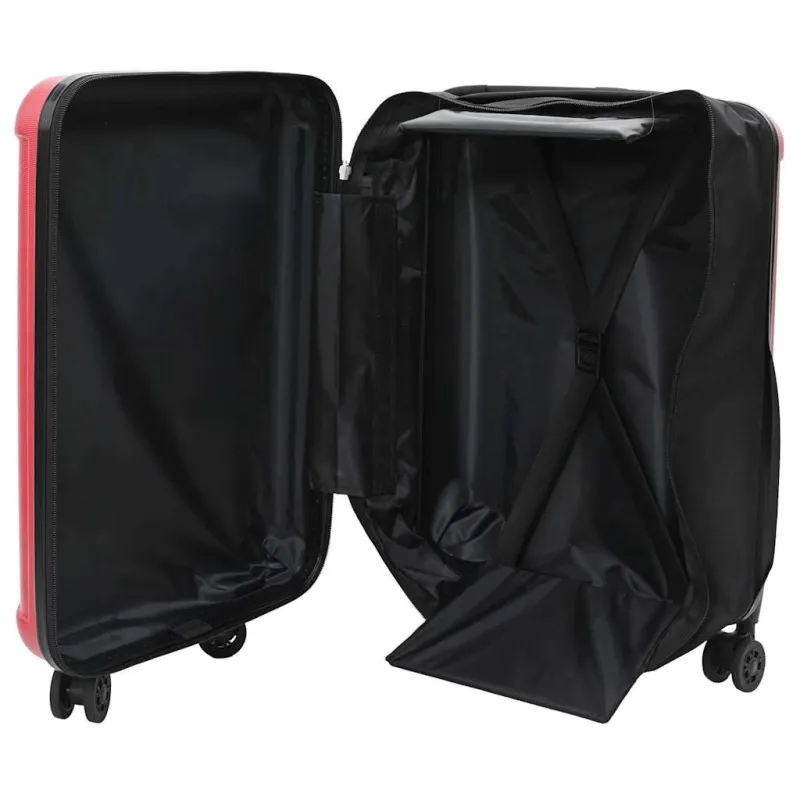 Lagaminas su užraktu Raudona 43 x 27 x 66 cm ABS plastikas