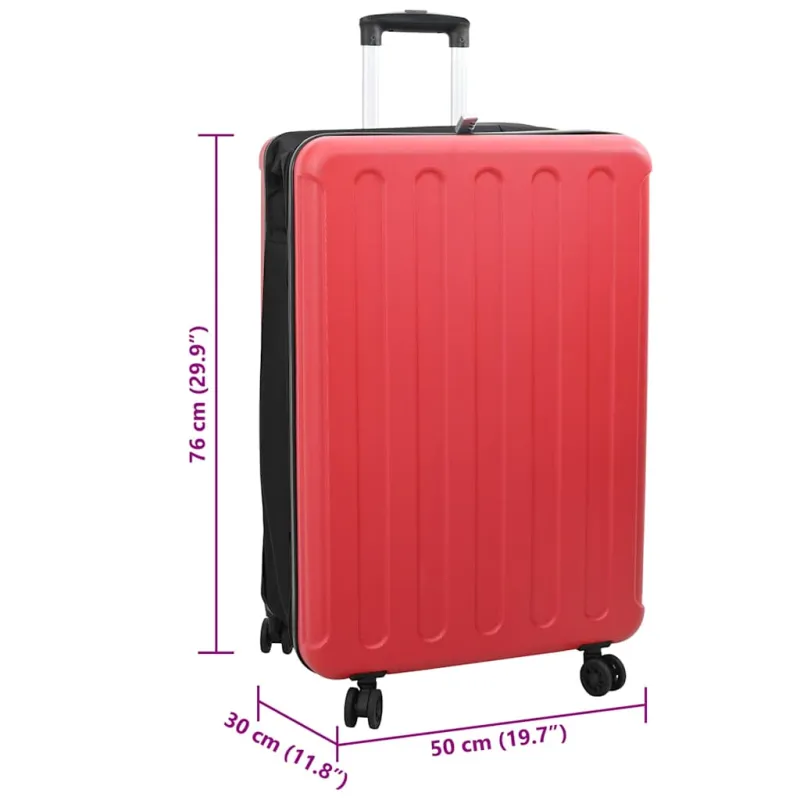 Lagaminas su užraktu Raudona 50 x 30 x 76 cm ABS plastikas