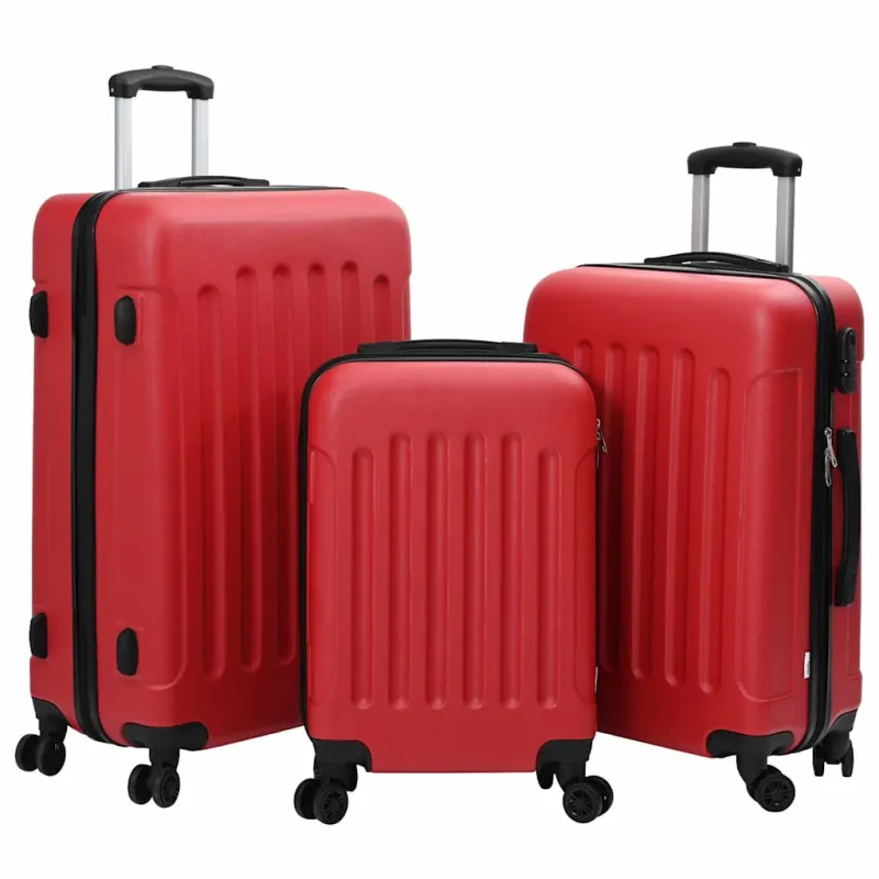 Lagaminas 3 pcs Raudona 50 x 31 x 78 cm ABS plastikas