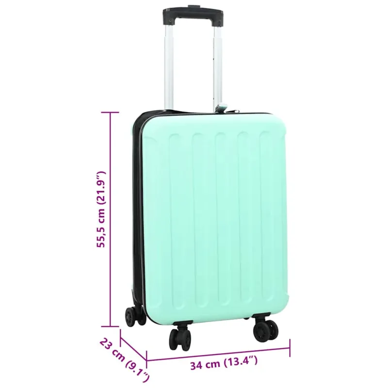 Lagaminas su užraktu Mėtų žalia 34 x 23 x 55.5 cm ABS plastikas