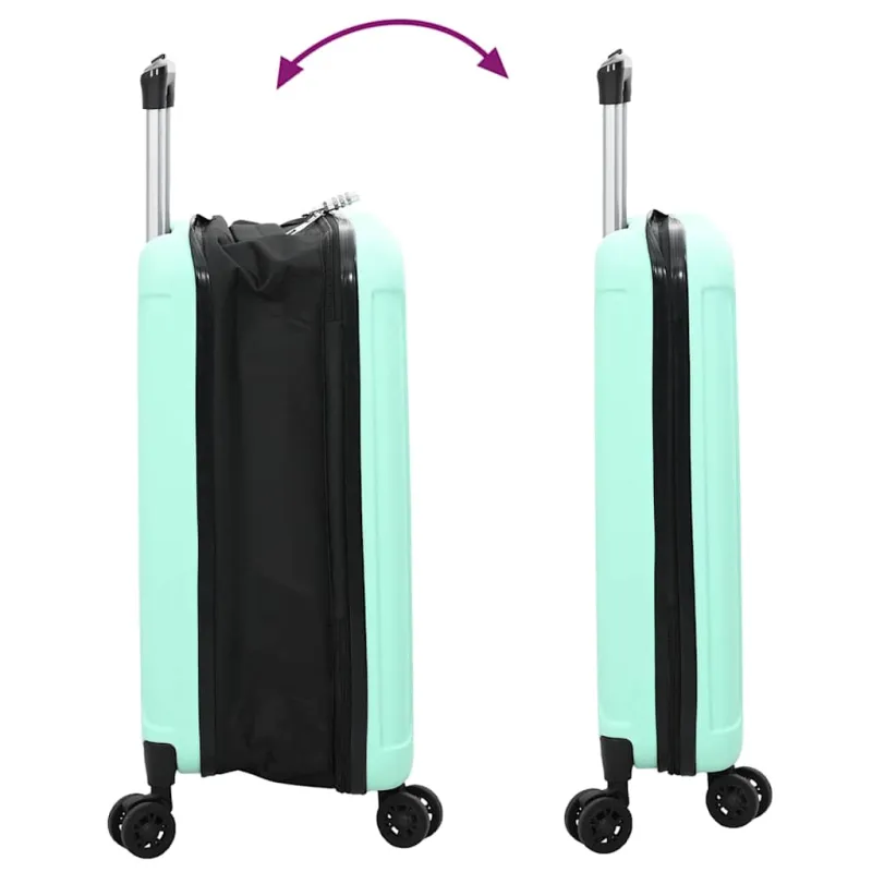 Lagaminas su užraktu Mėtų žalia 43 x 27 x 66 cm ABS plastikas