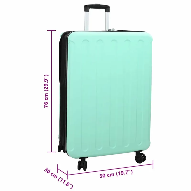 Lagaminas su užraktu Mėtų žalia 50 x 30 x 76 cm ABS plastikas