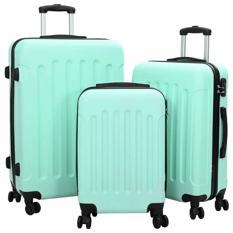 Lagaminas 3 pcs Mėtų žalia 50 x 31 x 78 cm ABS plastikas