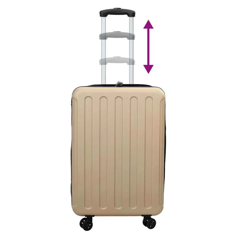 Lagaminas su užraktu šampano 34 x 23 x 55.5 cm ABS plastikas