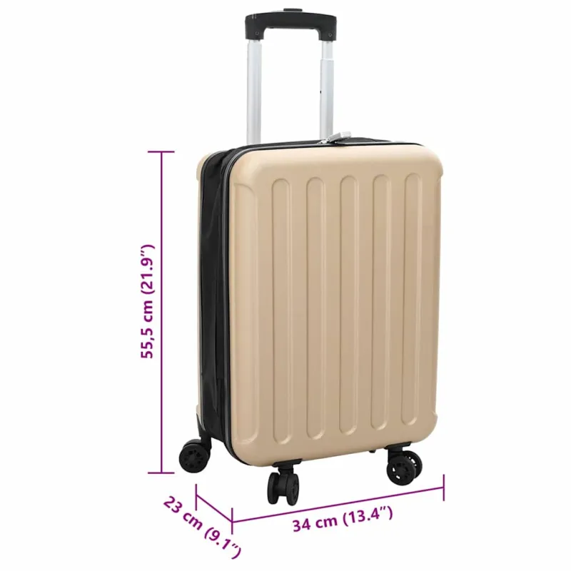 Lagaminas su užraktu šampano 34 x 23 x 55.5 cm ABS plastikas