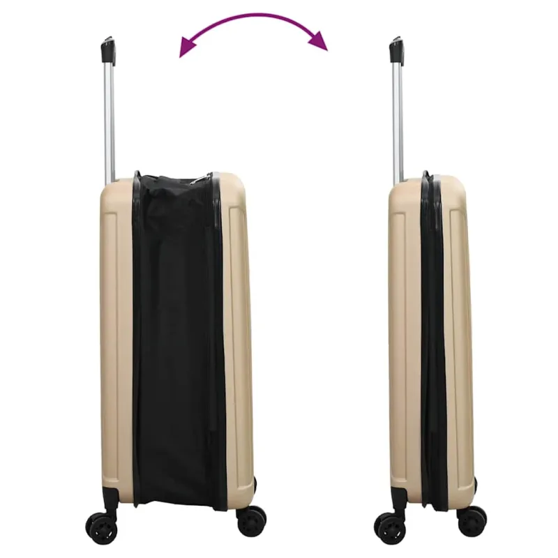 Lagaminas su užraktu šampano 43 x 27 x 66 cm ABS plastikas