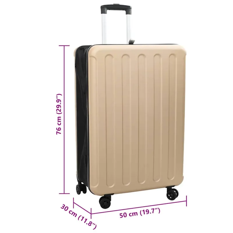 Lagaminas su užraktu šampano 50 x 30 x 76 cm ABS plastikas