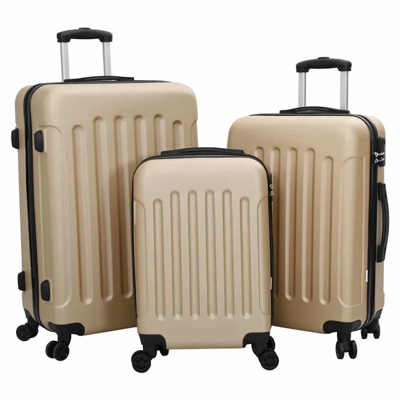 Lagaminas 3 pcs šampano 50 x 31 x 78 cm ABS plastikas