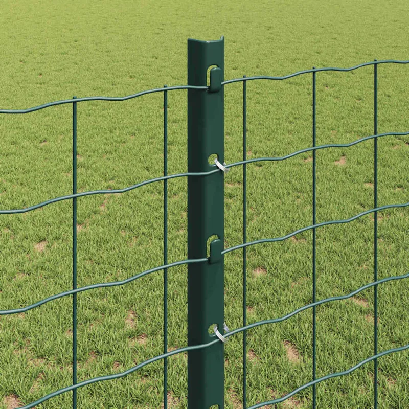 Įmontuotas tvoros stulpas 11 pcs Žalia 160 cm