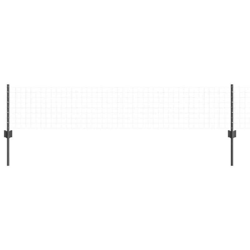 Įmontuotas tvoros stulpas 5 pcs Pilka 80 cm