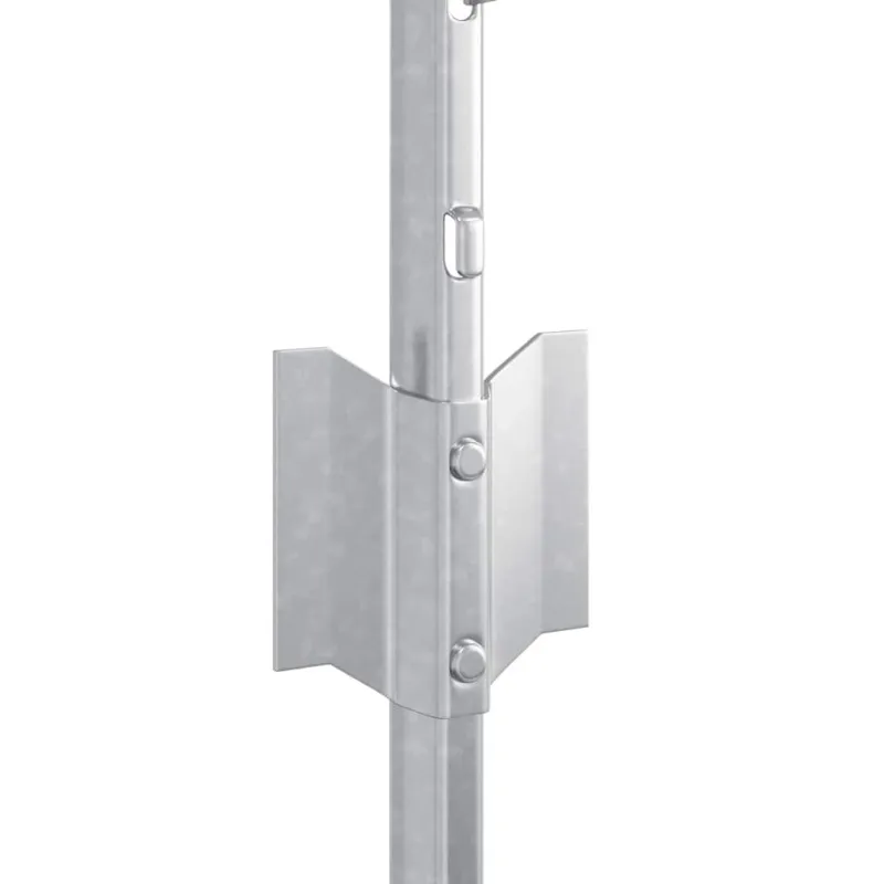 Įmontuotas tvoros stulpas 11 pcs Sidabrinė 80 cm