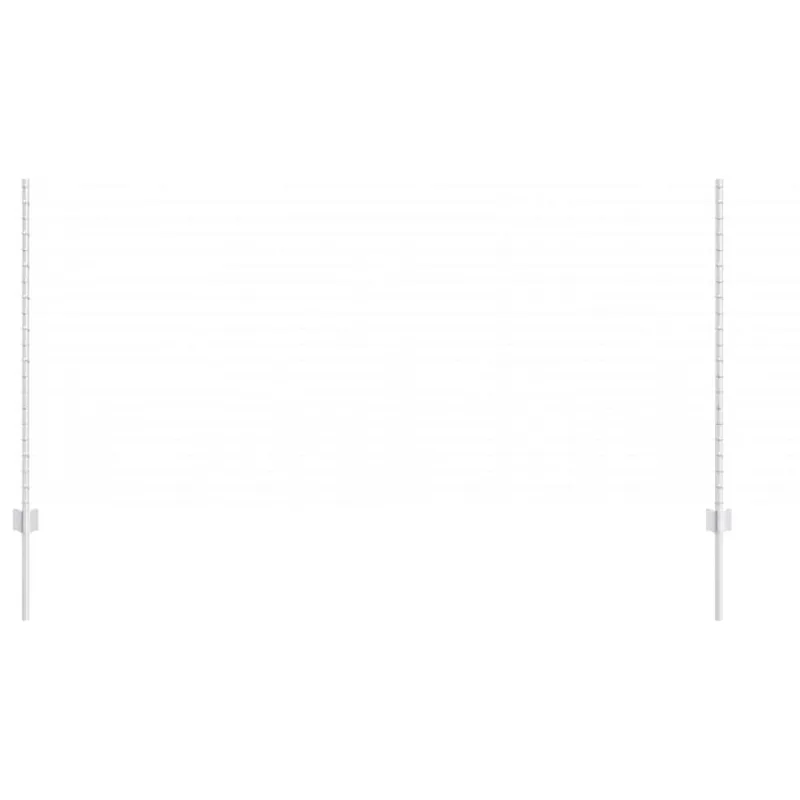 Įmontuotas tvoros stulpas 5 pcs Sidabrinė 160 cm