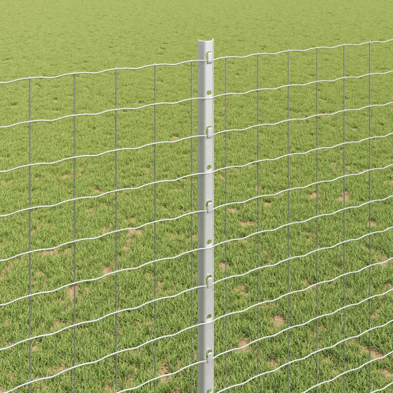 Įmontuotas tvoros stulpas 11 pcs Sidabrinė 180 cm