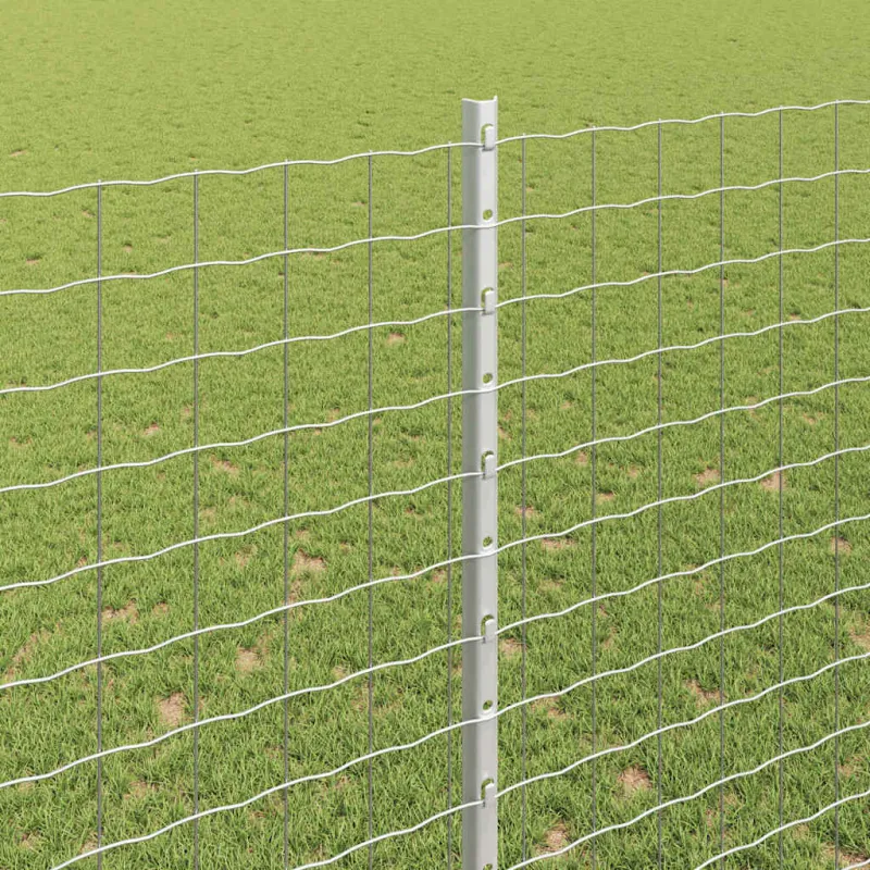 Įmontuotas tvoros stulpas 11 pcs Sidabrinė 200 cm