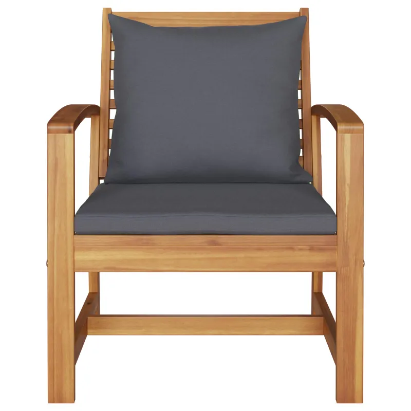 Kėdė 2 Vienetas Ruda ir tamsiai pilka 65 x 60 x 76,5 cm
