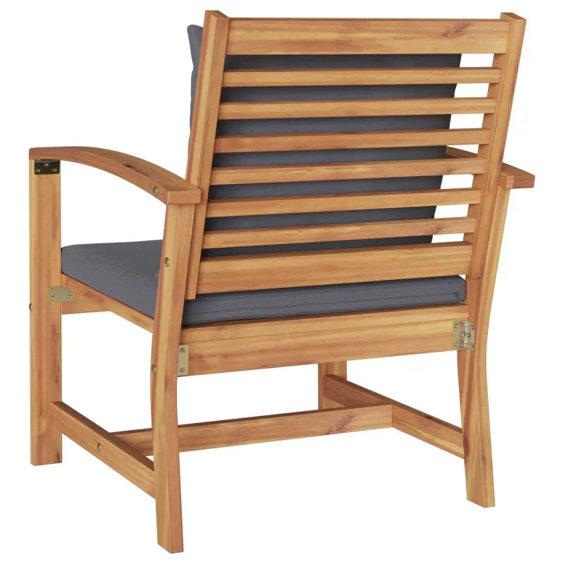 Kėdė 2 Vienetas Ruda ir tamsiai pilka 65 x 60 x 76,5 cm